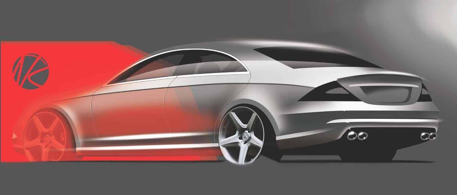 Mercedes-Benz CLS 63 homage sketch by Niels van Roij