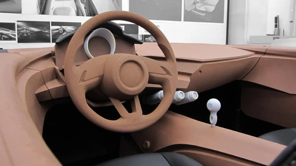 Clay model of the Mazda MX-5 interior