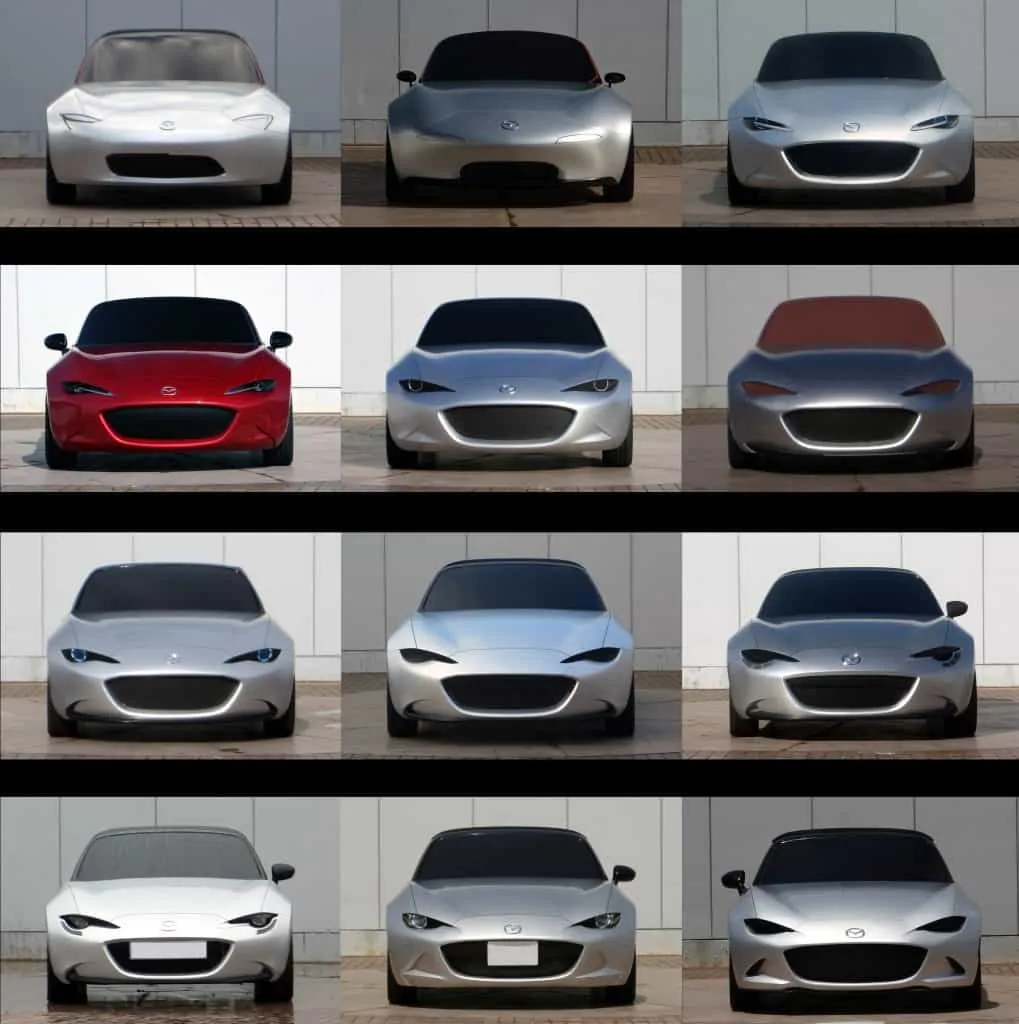 Mazda MX-5 ND front face proposals