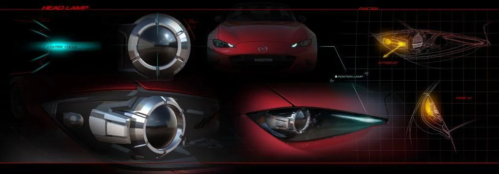Mazda MX-5 ND headlamp sketches