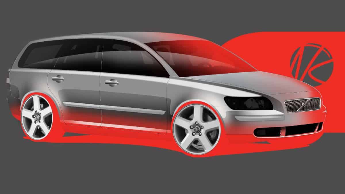 Volvo V50 sketch by Niels van Roij